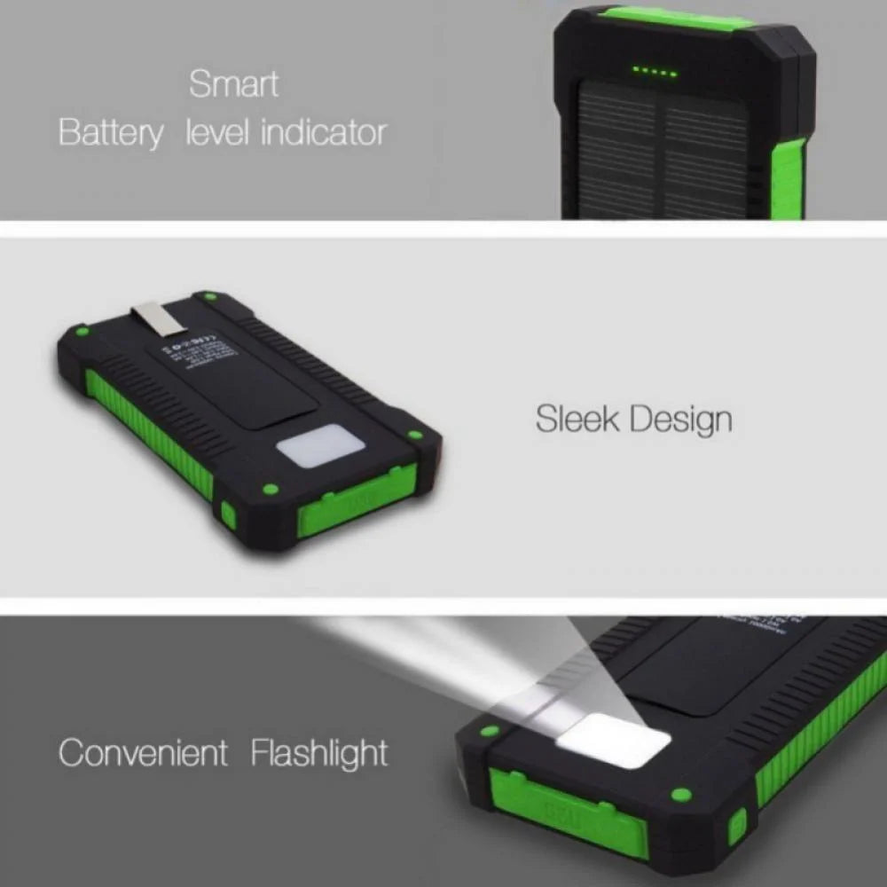 Stay powered up on the go! βοΈπ Check out our 50000mAh Solar Power Bank with Dual USB & LED Light - perfect for your phone and pad! Get yours in green! πΏπ±β¨