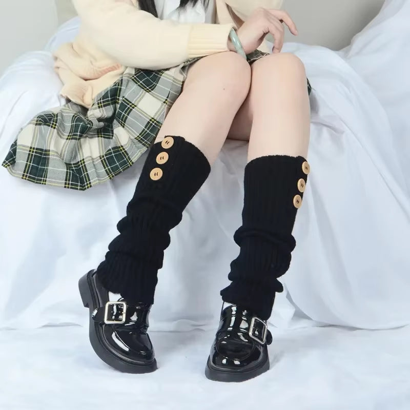 Stay cozy and chic this autumn & winter with our adorable Lolita Long Socks! 🧦✨ Perfect knitted warmers for your legs and arms! #Fashion #Warmth #LolitaStyle
