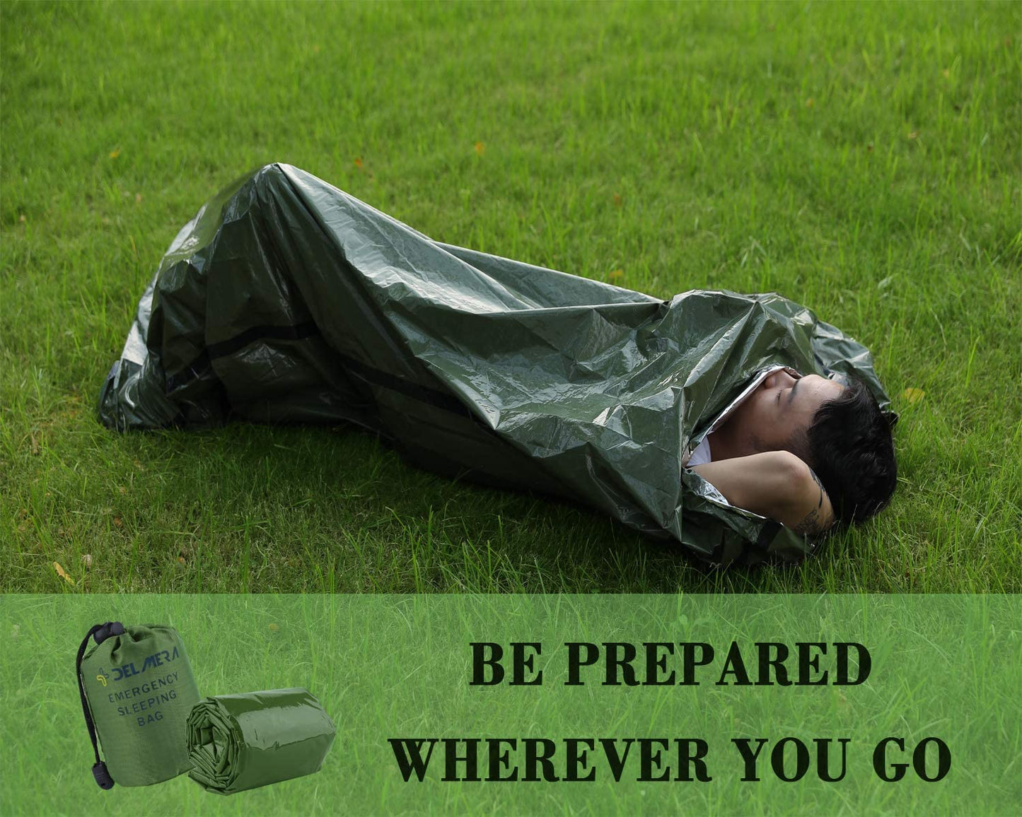 Stay Warm Anywhere with Our Lightweight Emergency Sleeping Bag! Perfect for Camping, Hiking, and Outdoor Adventures! 🌲🛌 #SurvivalGear #OutdoorEssentials