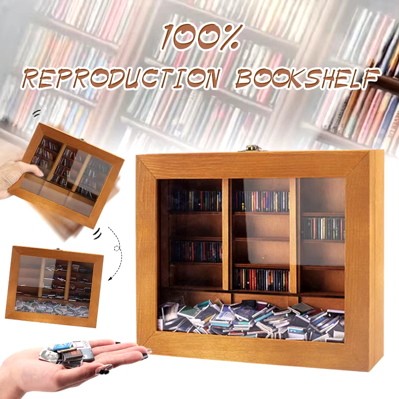 Mini Wooden Anxiety Bookshelf: Shake Away Stress with Adorable Sensory Toys! 📚✨
