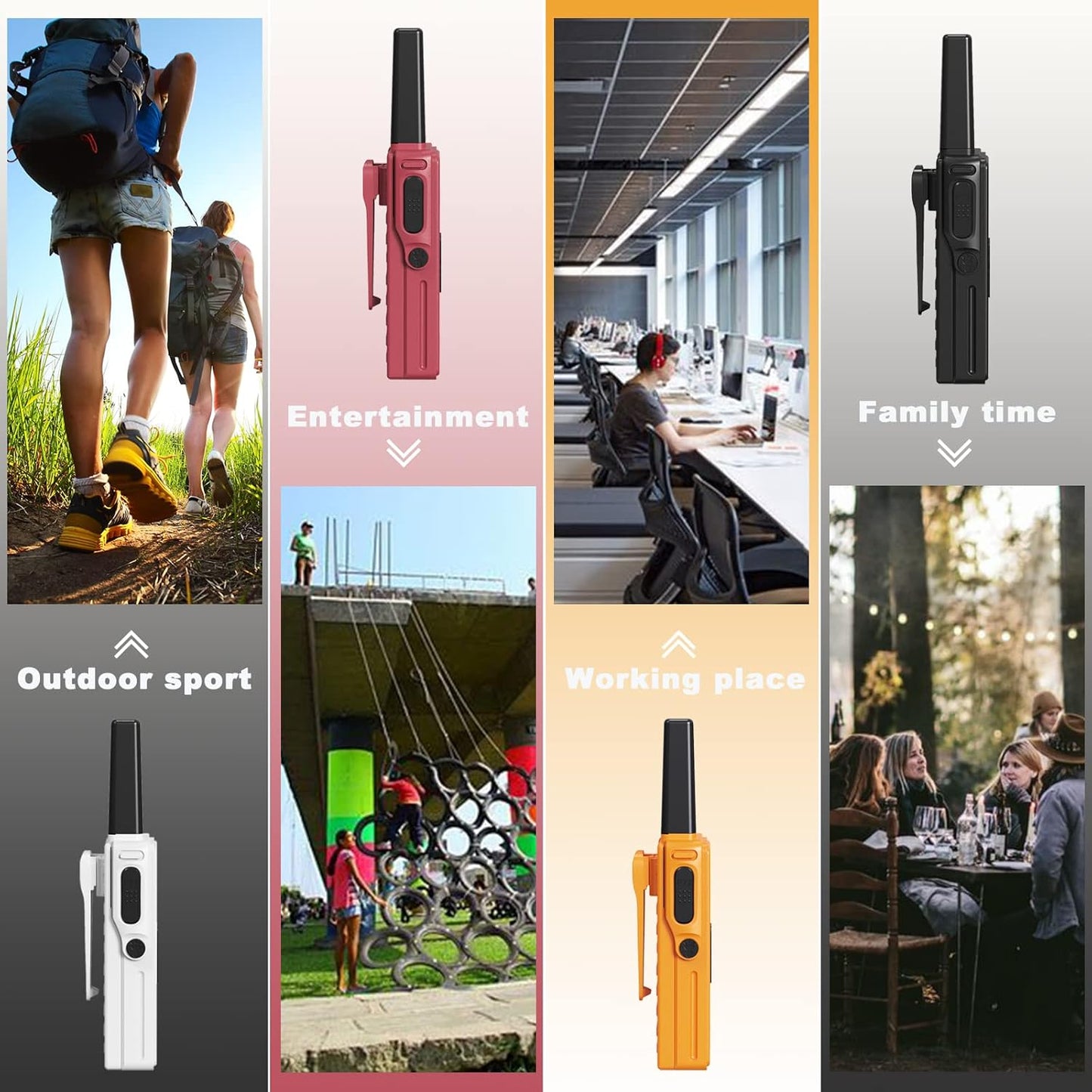 Stay connected with our FRS Walkie Talkies! Perfect for both adults and kids
