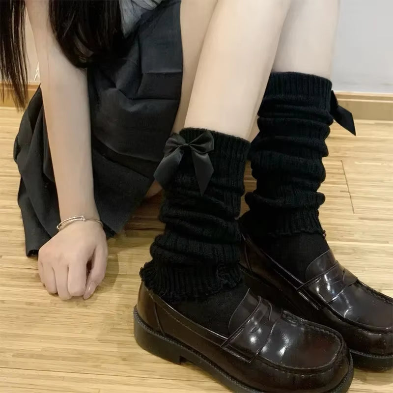 Stay cozy and chic this autumn & winter with our adorable Lolita Long Socks! 🧦✨ Perfect knitted warmers for your legs and arms! #Fashion #Warmth #LolitaStyle