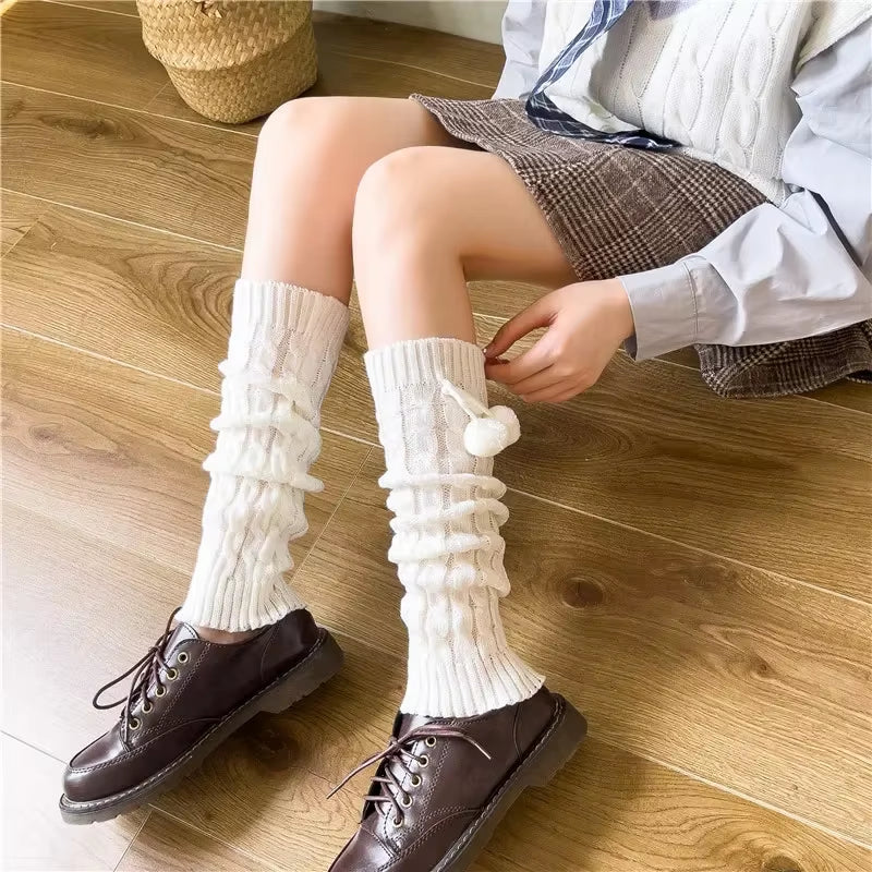 Stay cozy and chic this autumn & winter with our adorable Lolita Long Socks! 🧦✨ Perfect knitted warmers for your legs and arms! #Fashion #Warmth #LolitaStyle