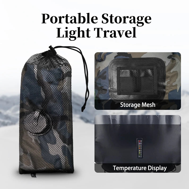 Solar Shower Bag 20L Solar Heating Camping Shower Bag Removable Hose On-Off Switchable Shower Head Portable Shower