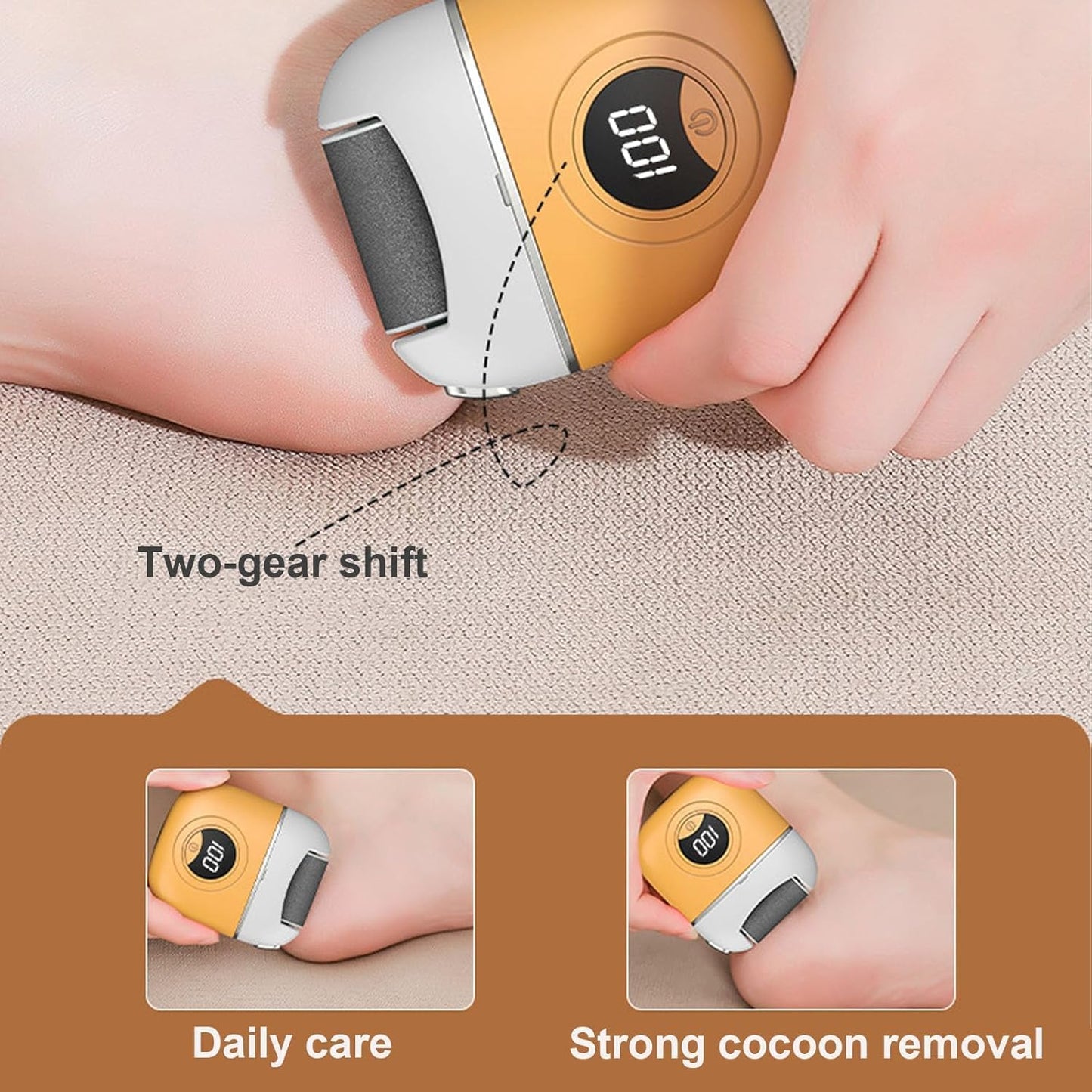 Say goodbye to rough feet! 🌟✨ Get smooth and soft soles with the Voalsz Electric Foot Callus Remover! Perfect for everyone, it features 3 replacement grinding heads and a stylish yellow design. Your feet deserve the best! 💛🦶 #FootCare #SelfCare