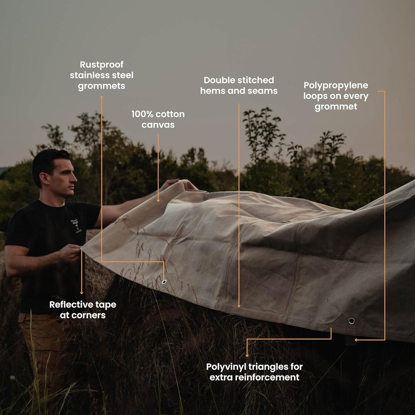 Ultimate 18 Oz Heavy Duty Canvas Tarp - Waterproof, UV Resistant, Perfect for All Your Industrial & Commercial Needs! 🤩💪🌧️ #TarpLife #OutdoorEssentials