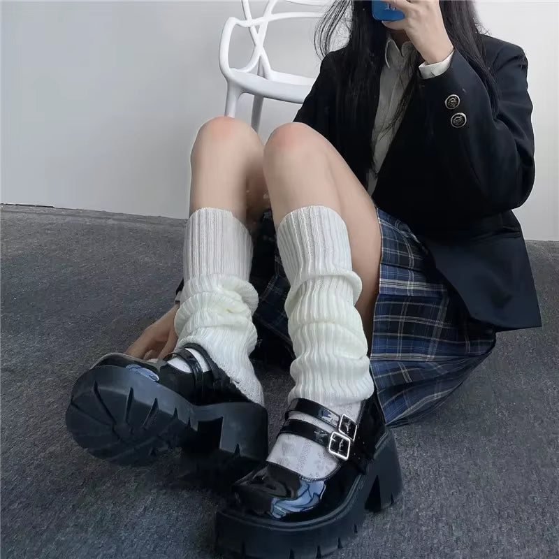 Stay cozy and chic this autumn & winter with our adorable Lolita Long Socks! 🧦✨ Perfect knitted warmers for your legs and arms! #Fashion #Warmth #LolitaStyle