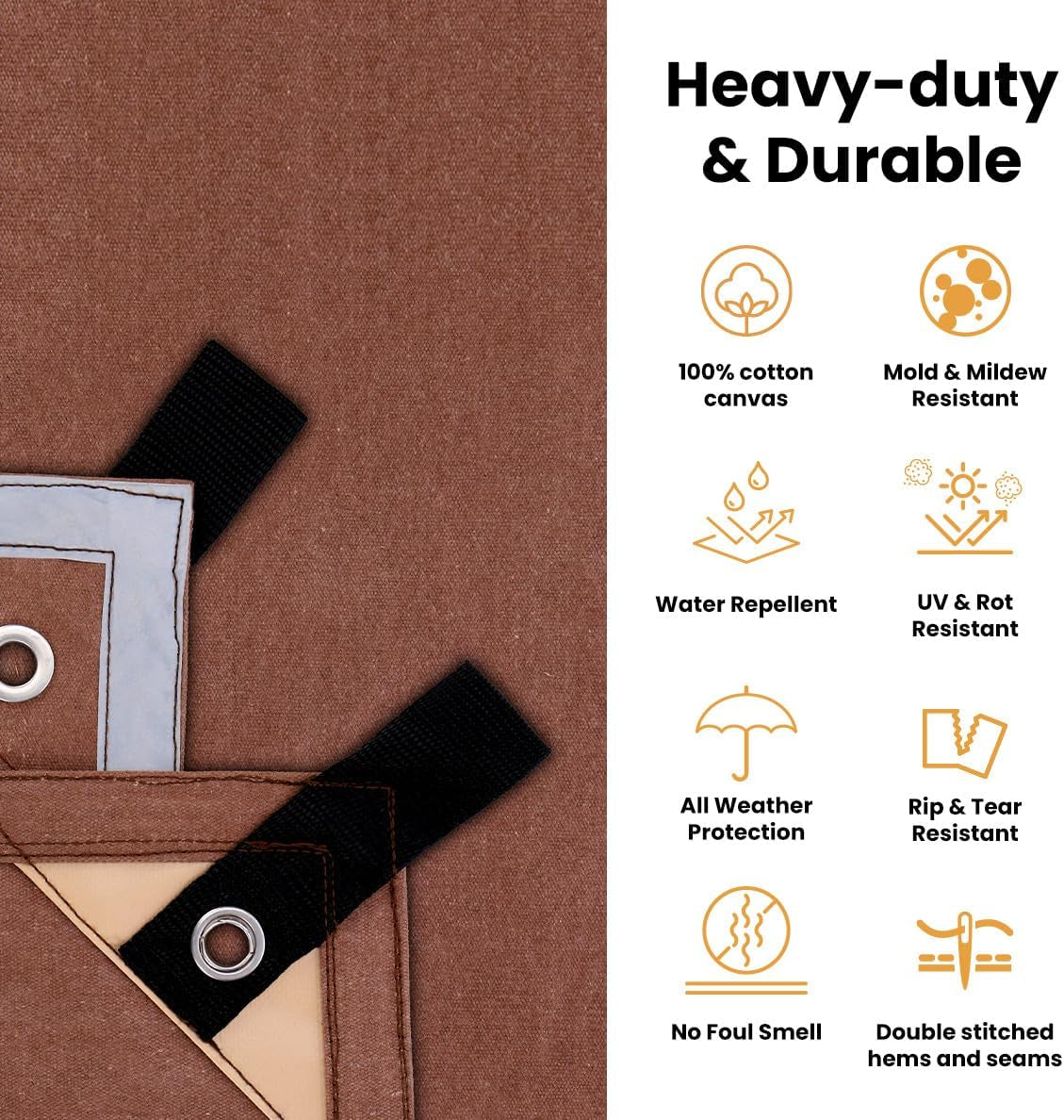 Ultimate 18 Oz Heavy Duty Canvas Tarp - Waterproof, UV Resistant, Perfect for All Your Industrial & Commercial Needs! 🤩💪🌧️ #TarpLife #OutdoorEssentials