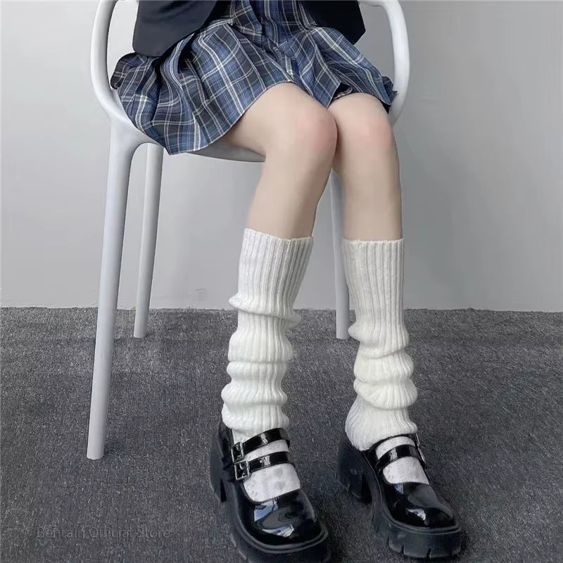 Stay cozy and chic this autumn & winter with our adorable Lolita Long Socks! 🧦✨ Perfect knitted warmers for your legs and arms! #Fashion #Warmth #LolitaStyle