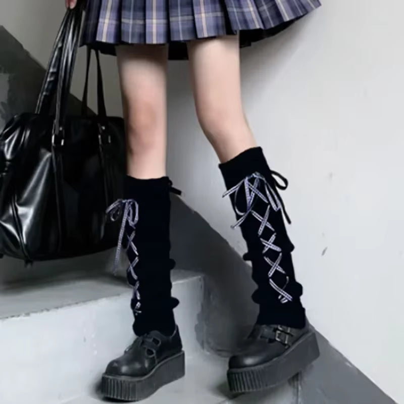 Stay cozy and chic this autumn & winter with our adorable Lolita Long Socks! 🧦✨ Perfect knitted warmers for your legs and arms! #Fashion #Warmth #LolitaStyle