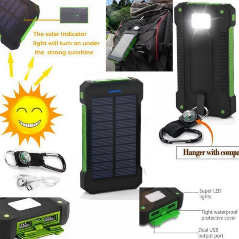 Stay powered up on the go! βοΈπ Check out our 50000mAh Solar Power Bank with Dual USB & LED Light - perfect for your phone and pad! Get yours in green! πΏπ±β¨