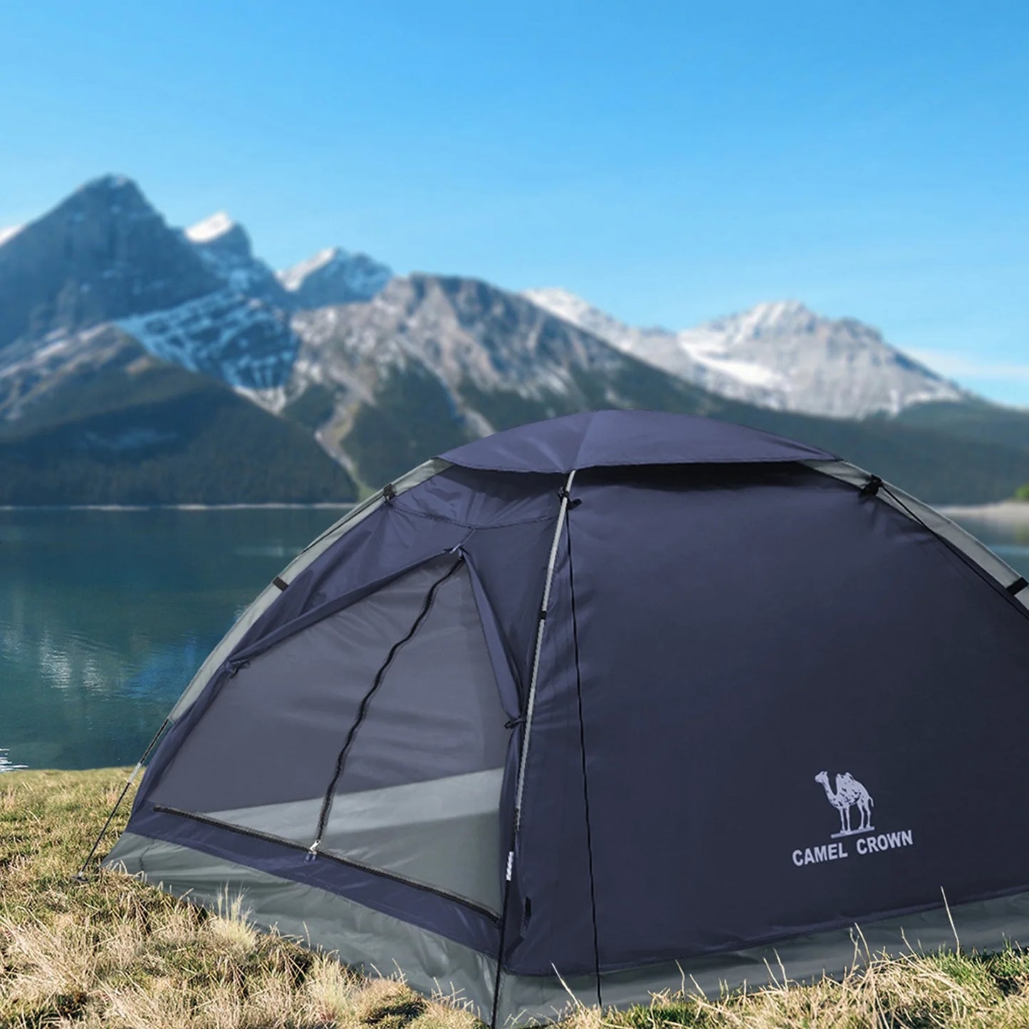 Unlock your outdoor adventures with our lightweight, waterproof 2-person dome tent! Perfect for camping