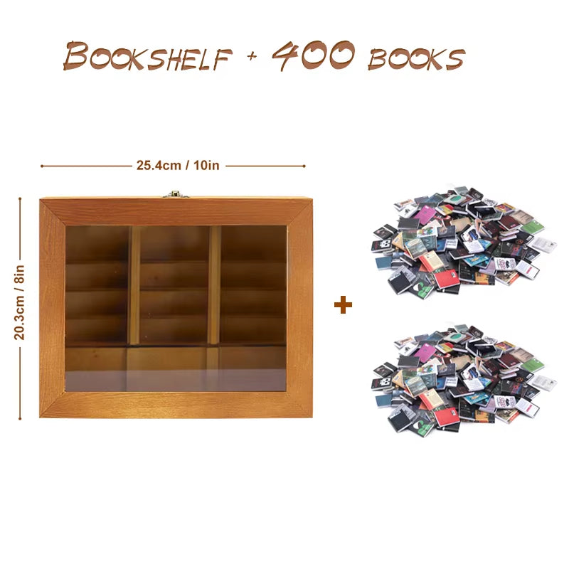 Mini Wooden Anxiety Bookshelf: Shake Away Stress with Adorable Sensory Toys! 📚✨