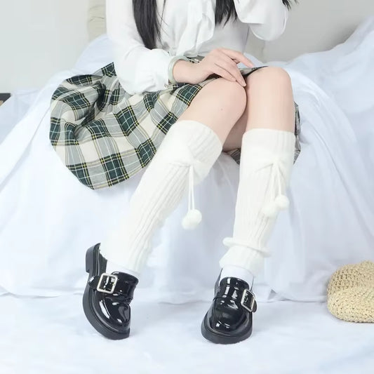 Stay cozy and chic this autumn & winter with our adorable Lolita Long Socks! 🧦✨ Perfect knitted warmers for your legs and arms! #Fashion #Warmth #LolitaStyle