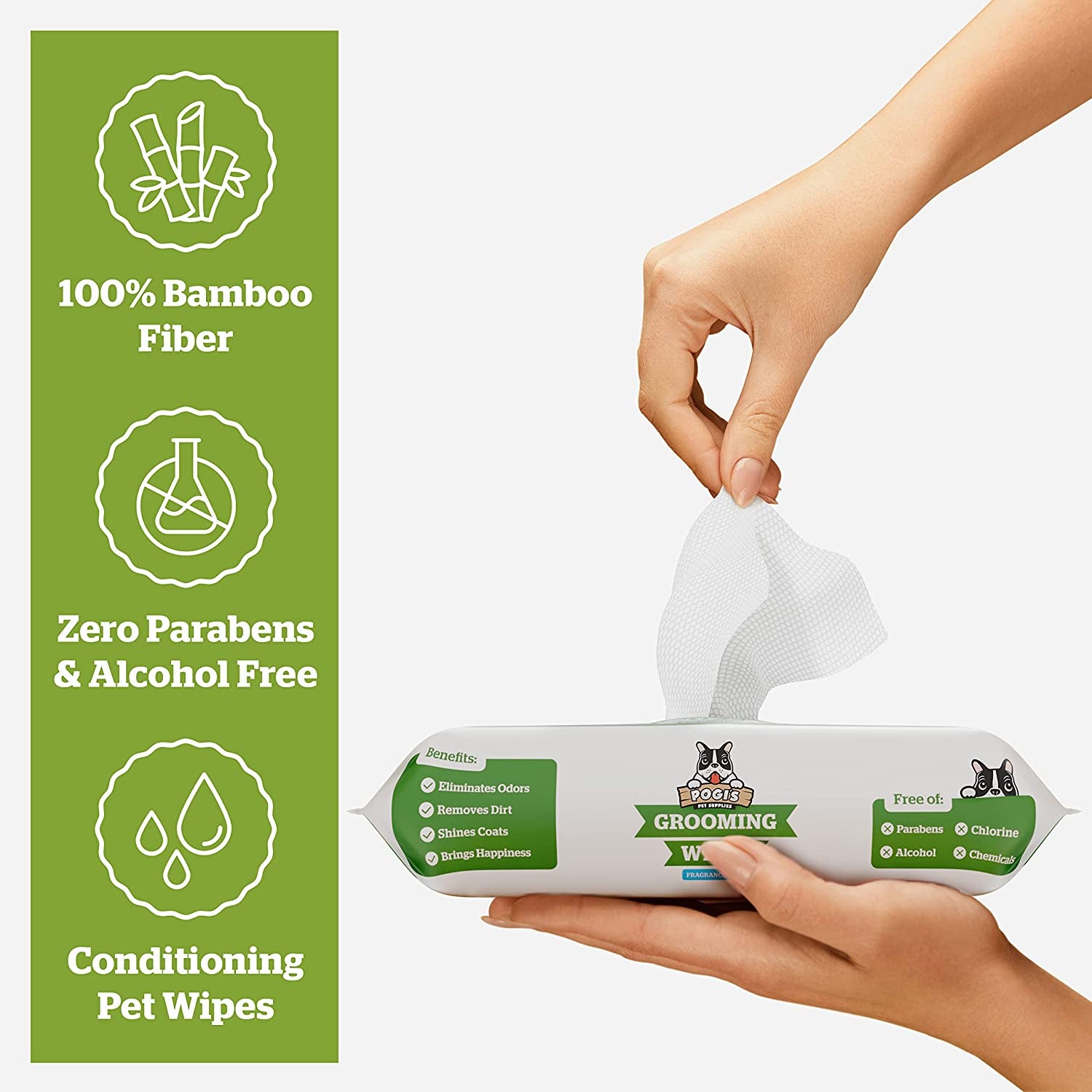 Clean and Freshen Up Your Pup with Pogi's Plant-Based Dog Grooming Wipes! 400 Hypoallergenic, Fragrance-Free Wipes Perfect for Quick Baths! 🐶✨ #DogCare #PetGrooming