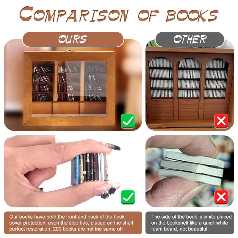 Mini Wooden Anxiety Bookshelf: Shake Away Stress with Adorable Sensory Toys! 📚✨