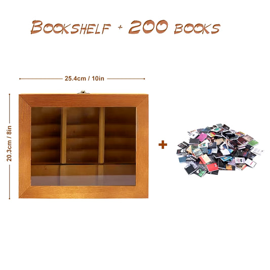 Mini Wooden Anxiety Bookshelf: Shake Away Stress with Adorable Sensory Toys! 📚✨