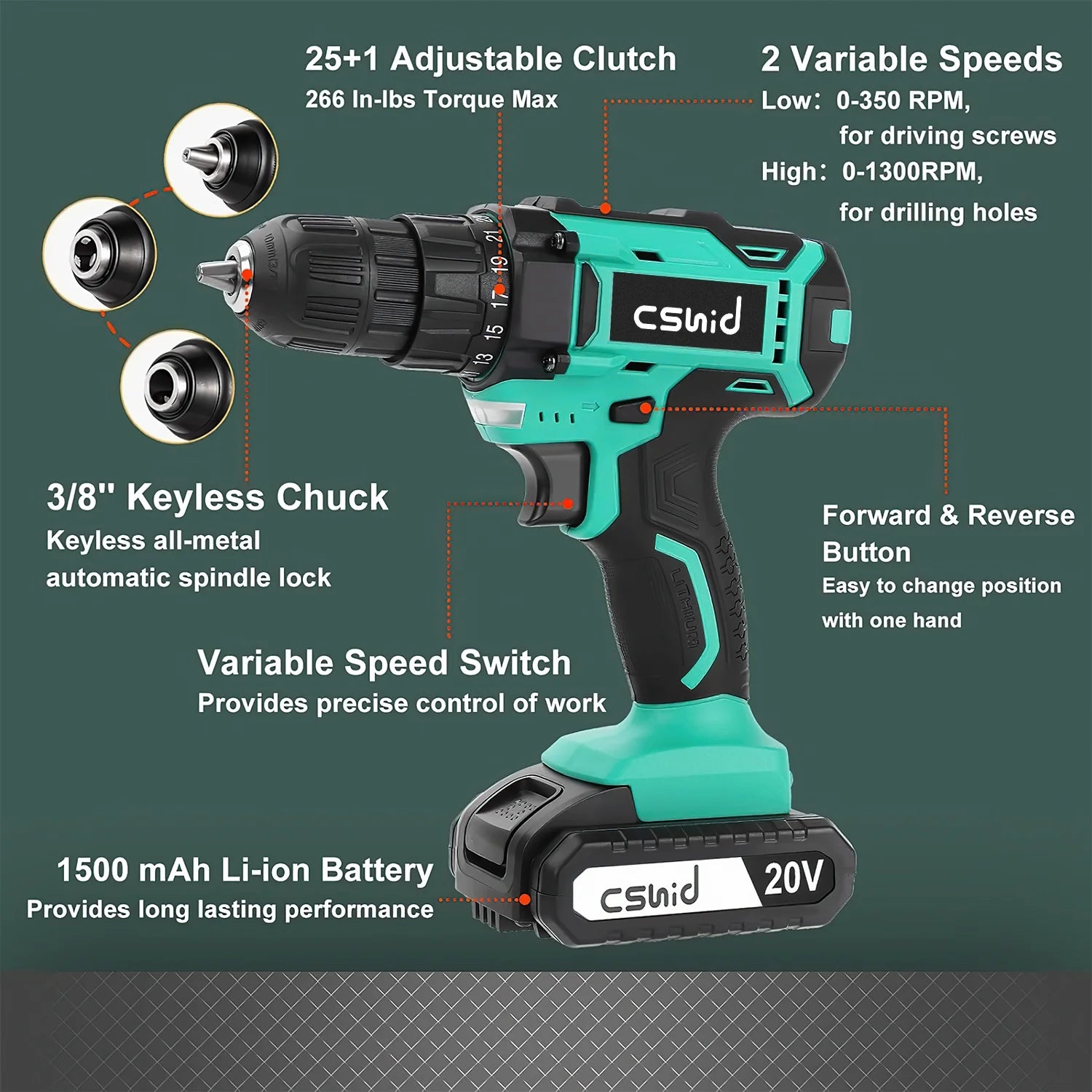 Unleash Your Inner DIYer with Our 20V Cordless Drill Set – Complete with Battery, Charger, 34 Bits & LED Light! 💪🔋 #DIY #HomeImprovement