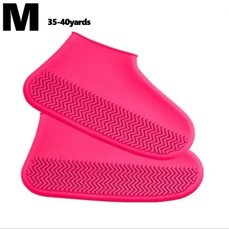 2Pcs Silicone Shoe Covers Waterproof Anti-Slip Rain Boot Unisex Sneakers Protector for Outdoor Rainy Day Protectors Shoes Cover