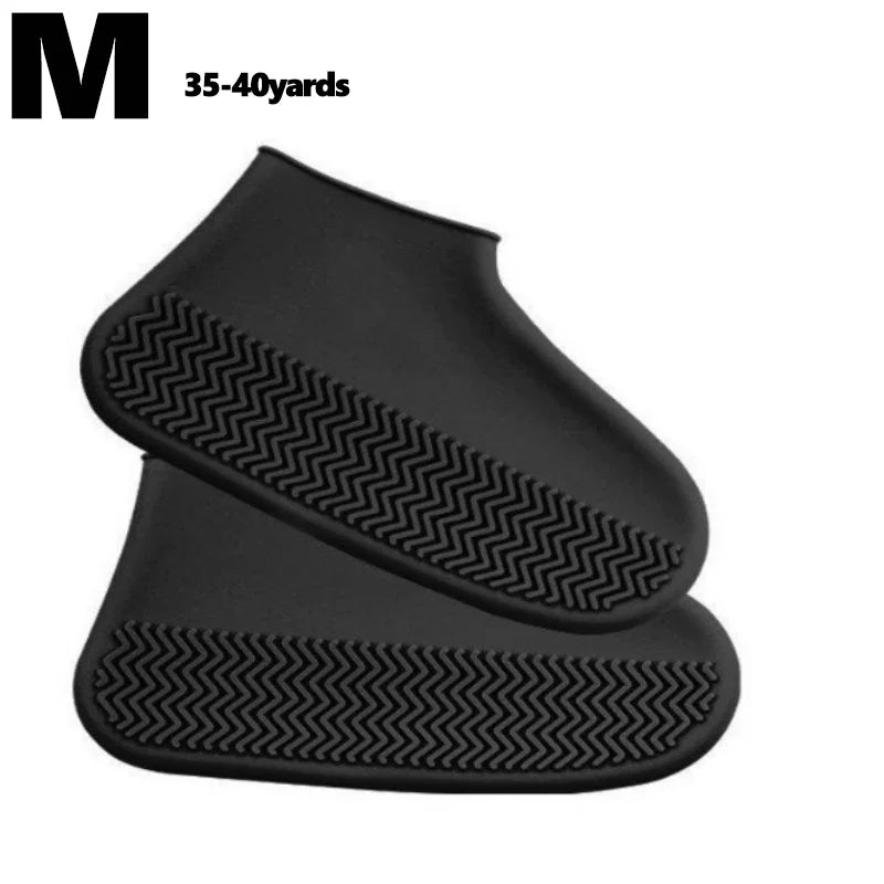 2Pcs Silicone Shoe Covers Waterproof Anti-Slip Rain Boot Unisex Sneakers Protector for Outdoor Rainy Day Protectors Shoes Cover