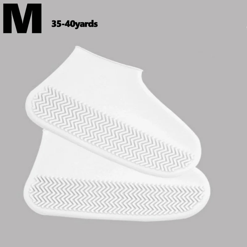 2Pcs Silicone Shoe Covers Waterproof Anti-Slip Rain Boot Unisex Sneakers Protector for Outdoor Rainy Day Protectors Shoes Cover