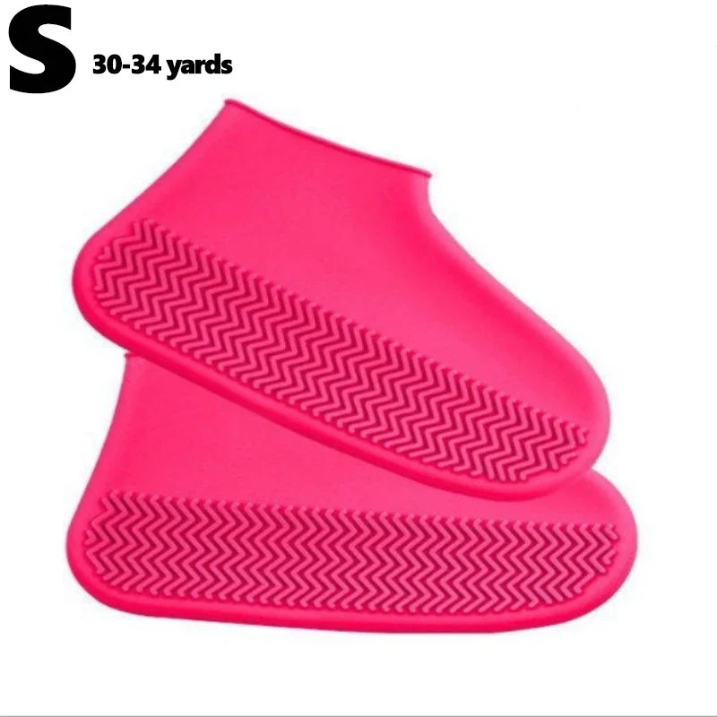 2Pcs Silicone Shoe Covers Waterproof Anti-Slip Rain Boot Unisex Sneakers Protector for Outdoor Rainy Day Protectors Shoes Cover