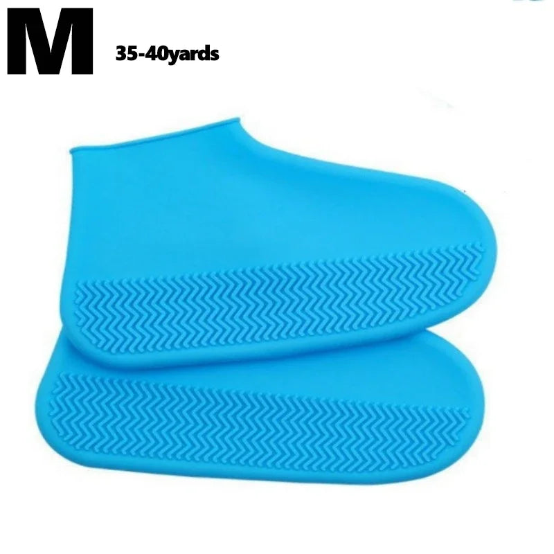 2Pcs Silicone Shoe Covers Waterproof Anti-Slip Rain Boot Unisex Sneakers Protector for Outdoor Rainy Day Protectors Shoes Cover