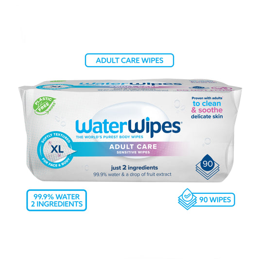 Stay fresh and confident with our 99.9% Water Based Sensitive Wipes! 🌟 Perfect for adult care, eco-friendly, and comes in 3 resealable packs (90 wipes total). Treat yourself to ultimate cleanliness today! 💧✨