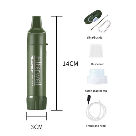 Filterwell Mini Portable Camping Water Filter Drinking Water Purifier Outdoor Camp Hiking Survival Equipment Tourist Accessories