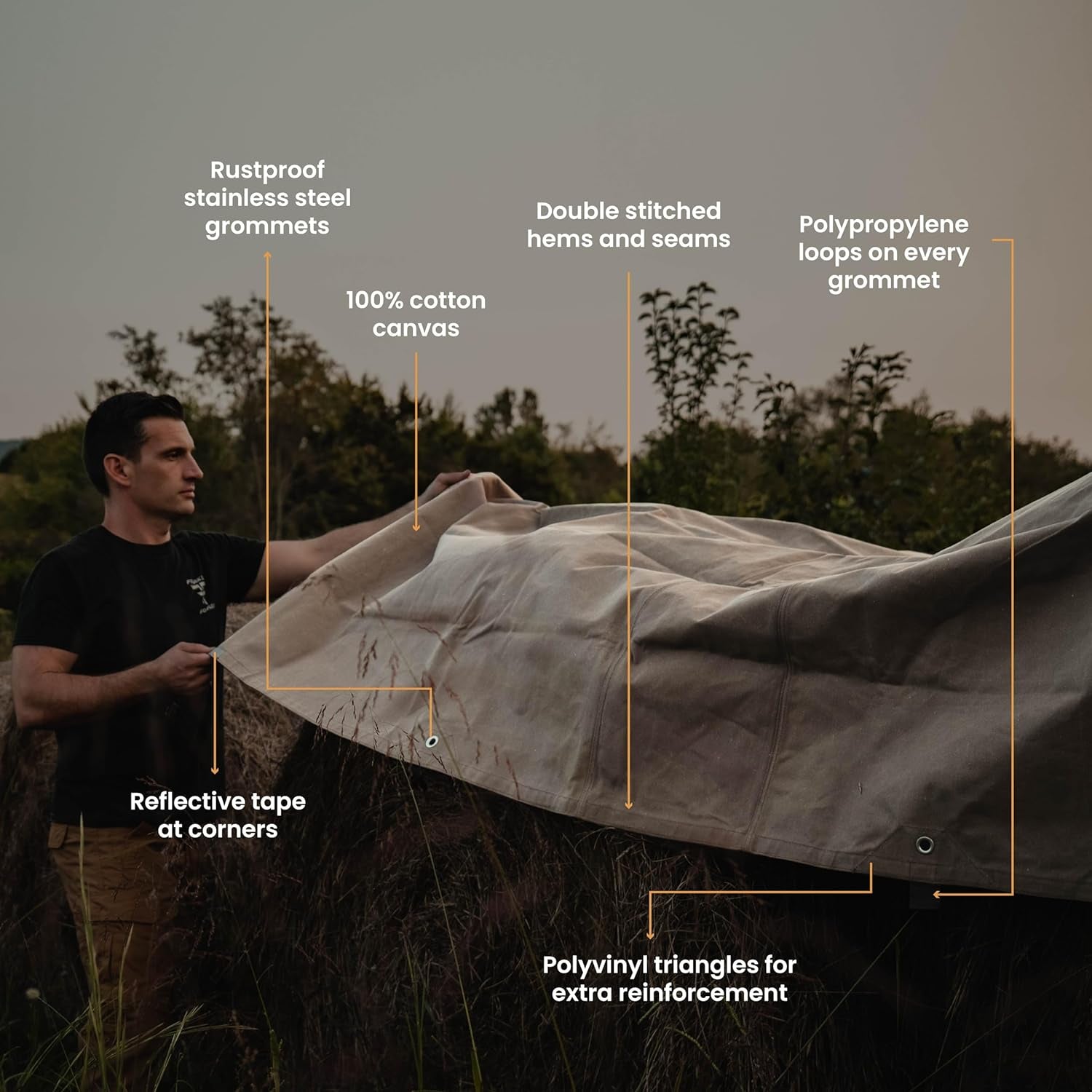 Ultimate 18 Oz Heavy Duty Canvas Tarp - Waterproof, UV Resistant, Perfect for All Your Industrial & Commercial Needs! 🤩💪🌧️ #TarpLife #OutdoorEssentials
