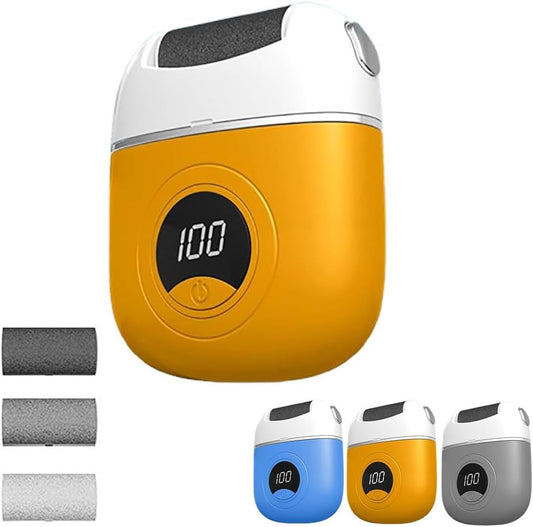 Say goodbye to rough feet! 🌟✨ Get smooth and soft soles with the Voalsz Electric Foot Callus Remover! Perfect for everyone, it features 3 replacement grinding heads and a stylish yellow design. Your feet deserve the best! 💛🦶 #FootCare #SelfCare